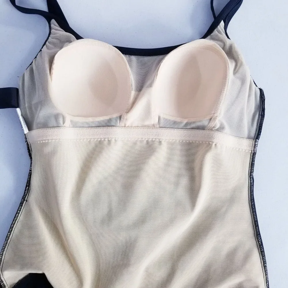 Roxanne Classics One Piece Swimsuit Women Size 14/38C Black Gold